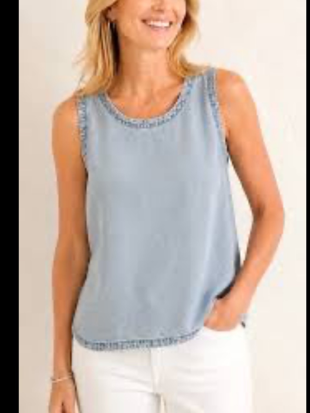 J Jill denim Light Blue Sleeveless top